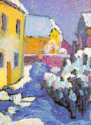 Wassily Kandinsky Cemetery and Vicarage in Kochel oil painting